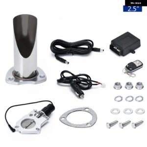 2.5インチ/3.0インチカットアウト ステンレス 製排気カットアウトヘッダーカット パイプ 電動 バルブ 排気チップマフラーキット PQY-CT12/13 - 2.5 inch Cutout