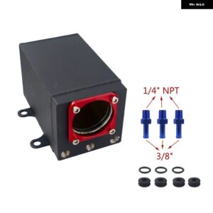 60MM アウター 044 燃料 ポンプ タンク レーシングブラック ビレット アルミ AN6 AN8 AN10 フィッティングオイルキャッチ缶 燃料サージタンク - NPT