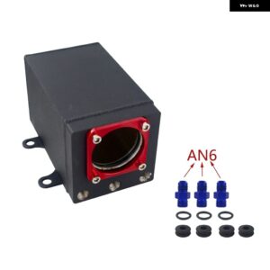 60MM アウター 044 燃料 ポンプ タンク レーシングブラック ビレット アルミ AN6 AN8 AN10 フィッティングオイルキャッチ缶 燃料サージタンク - AN6