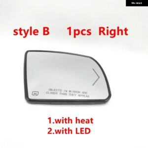 オートヒーター付きバックミラー ガラスレンズ トヨタ タンドラ 2014 - 20 セコイア 2018-2020 - 1pcs B Right