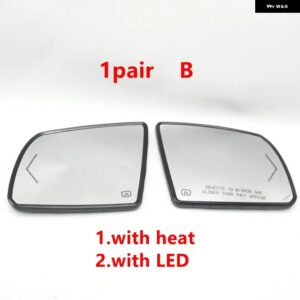 オートヒーター付きバックミラー ガラスレンズ トヨタ タンドラ 2014 - 20 セコイア 2018-2020 - 1pair B