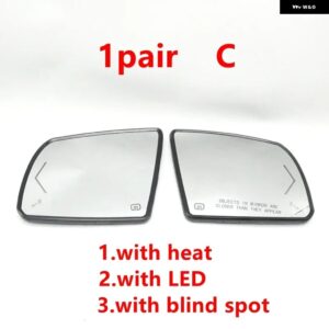 オートヒーター付きバックミラー ガラスレンズ トヨタ タンドラ 2014 - 20 セコイア 2018-2020 - 1pair C