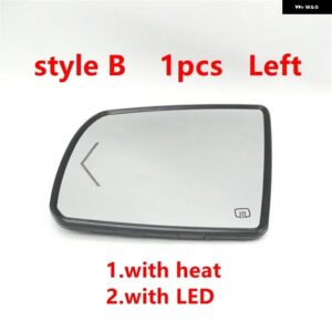 オートヒーター付きバックミラー ガラスレンズ トヨタ タンドラ 2014 - 20 セコイア 2018-2020 - 1pcs B Left