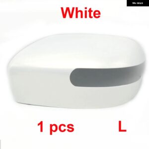 車用バックミラー カバー フレーム アンダーキャップ レンズ 折りたたみ 式モーター マツダ5 8 MPV 2007-2013 CX-7 2007-2012 CX-9 2006-2009 - 1pcs white Left