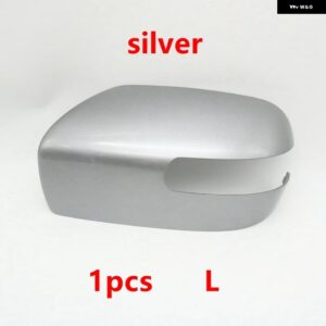 車用バックミラー カバー フレーム アンダーキャップ レンズ 折りたたみ 式モーター マツダ5 8 MPV 2007-2013 CX-7 2007-2012 CX-9 2006-2009 - 1PCS Silver Left