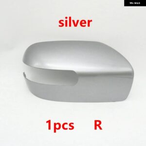 車用バックミラー カバー フレーム アンダーキャップ レンズ 折りたたみ 式モーター マツダ5 8 MPV 2007-2013 CX-7 2007-2012 CX-9 2006-2009 - 1PCS Silver Right