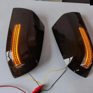 トヨタ タンドラ 2007 2008-2019 2020 ミラー カバー LEDウィンカーライト付き - black