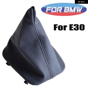 BMW E30 E36 E39 E46 E81 E82 E87 E88 E90 E91 E92 E93 車用 シフト ギアスティック マニュアル シフト ブーツ ブラックレザー ブーツ フレーム 付き - E30