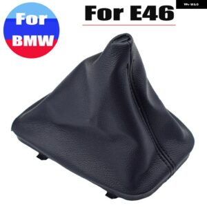 BMW E30 E36 E39 E46 E81 E82 E87 E88 E90 E91 E92 E93 車用 シフト ギアスティック マニュアル シフト ブーツ ブラックレザー ブーツ フレーム 付き - E46