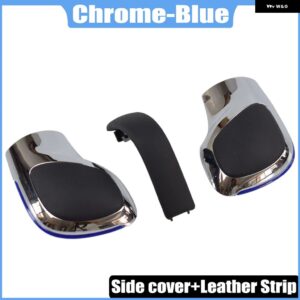 クロームマット ギア シフト ノブ DSG カバー キャップ レッド ABS ギア シフト ノブ フォルクスワーゲン VW ゴルフ MK6 MK7 R GTI - Chrome Silver-Blue 1