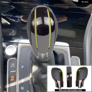 クロームマット ギア シフト ノブ DSG カバー キャップ レッド ABS ギア シフト ノブ フォルクスワーゲン VW ゴルフ MK6 MK7 R GTI - Chrome Grey-Green 1