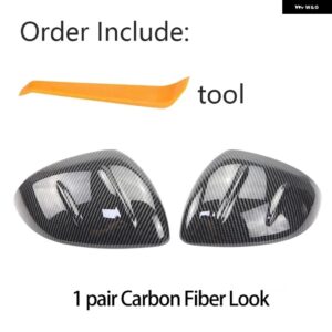 メルセデス ベンツ E クラス E クラス W214 S214 X214 EQE V295 AMG 43 53 ブラックカーボンルック リアビューミラー ケースカバー アクセサリー - Carbon Fiber Look