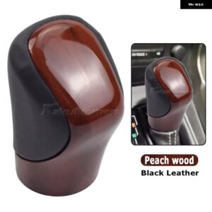 オートレザー ABS トランス ミッション ギア シフト ノブ ハンド レバー トヨタ レクサス ES GS-450H GX IS-300 NX-300H RC-300 RX-350 2015-2021 - Peach Wood