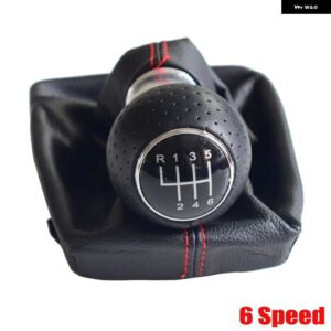 カーアクセサリー アウディ A4 8E B6 B7 2000 - 08 5速 6 ギア シフト シフター ノブ - 6 Speed Red