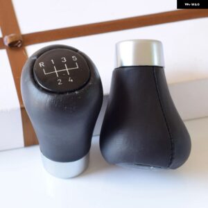 ギア シフト ノブ BMW Z4 E85 E86/Z5/Z8 E52 マニュアル 5 6速 カースティック ギア レバー シフター ハンドボール ABSレザー 1個 - Short-Leather-5