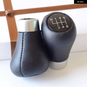 ギア シフト ノブ BMW Z4 E85 E86/Z5/Z8 E52 マニュアル 5 6速 カースティック ギア レバー シフター ハンドボール ABSレザー 1個 - Short-Leather-6