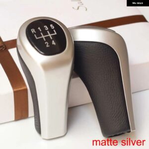 ギア シフト ノブ BMW Z4 E85 E86/Z5/Z8 E52 マニュアル 5 6速 カースティック ギア レバー シフター ハンドボール ABSレザー 1個 - Long-Matt-5