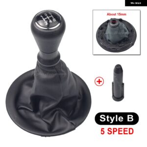 車用 ギア シフト ノブ レバー シフター スティック ゲートル ブーツ カバー PUレザー シトロエン ベルリンゴ III MK3 プジョー パートナー 2008年以降 - B-5R-And Boot