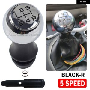 5速カー ギア シフト ノブ ブーツ カバー プジョー 106 107 206 207 301 306 307 308 406 407 2008 3008 シトロエン C2 C3 C4 アクセサリー - 5 speed