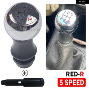 5速カー ギア シフト ノブ ブーツ カバー プジョー 106 107 206 207 301 306 307 308 406 407 2008 3008 シトロエン C2 C3 C4 アクセサリー - 5 Speed-Red R