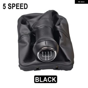 5速 ギア シフト ノブ レザー ブーツ VW ビートル 1998 - 10 - 5 Speed Black
