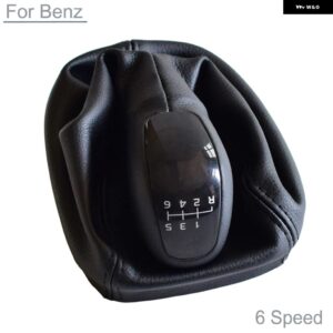 車用 ギア シフト ノブ レバー ノブ メルセデス ベンツ C クラス W203 C32 AMG 2001-2007 マニュアル 5 6速 レザー ゲイター ブーツ カバー - 6 speed