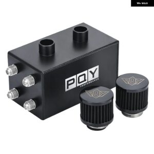 LIZHI レーシング オイルキャッチタンク ブリーザータンク ホンダ シビック インテグラ EK EG DC LZ-OCC02-QY - Black tank