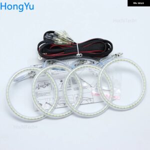 フォルクスワーゲン VW パサート B6 マゴタン 2006 - 2010 スーパーブライト ホワイトカラー 3528 SMD LED エンジェルアイズ キット デイタイム ランニング - with line