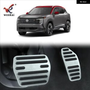 車用アクセルブレーキレストフットペダル 日産 キックス 2025 内装 パーツアクセサリー 合金 - Silver