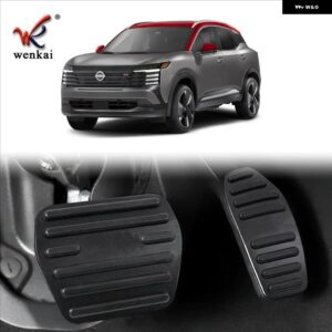 車用アクセルブレーキレストフットペダル 日産 キックス 2025 内装 パーツアクセサリー 合金 - black