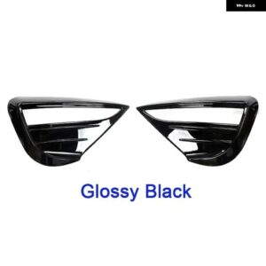 テスラ モデルY 2021-2024用 フォグランプ カバー 2個 - Glossy Black