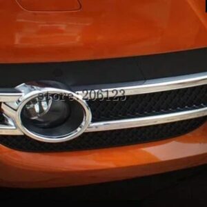 アウディ Q3 2012 2013 2014 フロント リア バンパー フォグランプ ランプキャップ クロームカバー リフレクター トリム モールディング ガーニッシュ - A 2 pcs