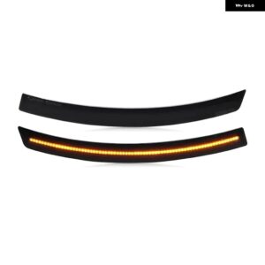 シボレー シボレー コルベット C7 2014-2019 スモークレンズ LED サイドマーカーランプ アンバー フロント レッド リアサイドフェンダーライト - Amber Front