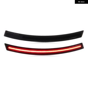 シボレー シボレー コルベット C7 2014-2019 スモークレンズ LED サイドマーカーランプ アンバー フロント レッド リアサイドフェンダーライト - Red Rear