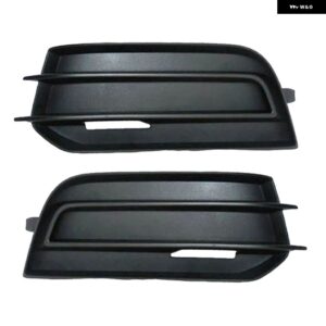 アウディ A1 2010 - 14 フロント バンパー フォグランプ グリル カバー ブラック 耐腐食性 8X0807681A 8X0807682A - NO Light Hole-1Pair