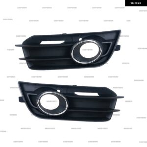 アウディ A1 2010 - 14 フロント バンパー フォグランプ グリル カバー ブラック 耐腐食性 8X0807681A 8X0807682A - With Light Hole-Pair