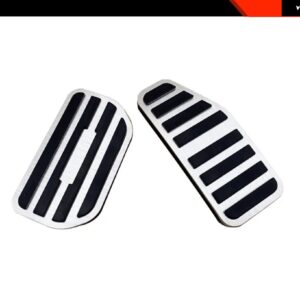 車用アクセルブレーキレストフットペダル 2019-2025 ジムニー 内装 パーツアクセサリー 合金 - Silver