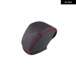 トヨタ RAV4 2019-24 RAV 4 XA50 ハイブリッド PUレザー カー ギア シフト カラー シフト ノブカバー アクセサリー - red