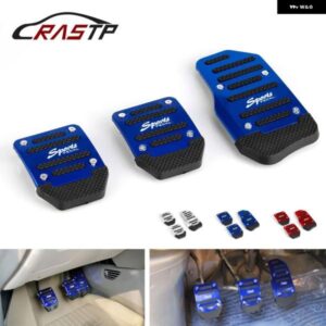 3個セット 汎用 アルミ マニュアルシリーズ 自動滑り止め車ペダルカバー セットキット RS-ENL018