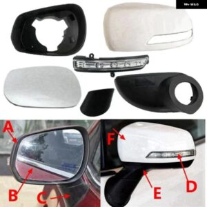 車用バックミラー カバー アンダーキャップ ガラスレンズ ウィンカーライト フレーム JAC S3 2014 2015 2016