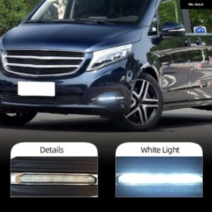 メルセデス ベンツ V クラス VITO V250 V260 2016 - 19 LED DRL デイタイム ランニングライト フロント フォグライト ランプ 1ペア