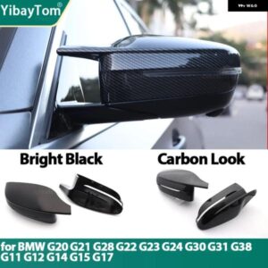 M4 スタイル カーサイドバックミラー カバー キャップ トリム BMW 3 4 5 7 8シリーズ G20 G21 G28 G30 G38 G11 G12 G15 G16 M4 スタイル LHD RHD