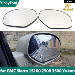 ドアウィング リアビュー バックミラー ガラス サイドミラー レンズ ヒーター付きサイドミラー ガラス GMC ユーコン XL シエラ 1500 2500 3500