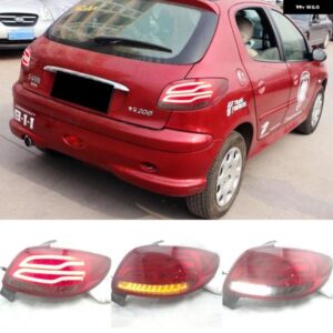 2個 LED リア テールライト プジョー 206 2004 - 08 206CC テールストップ ブレーキ ウィンカーランプ カーアクセサリー