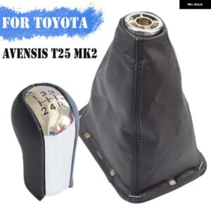 マニュアル 5 6速 トヨタ アベンシス T25 MK2 II 2003-2009 車用 ギア シフト ノブ レバー シフター ハンドル スティック ゲーター ブーツ カバー ケース