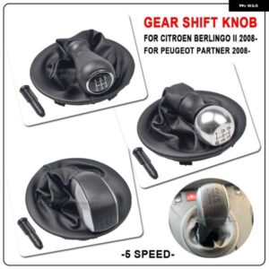 車用 ギア シフト ノブ レバー シフター スティック ゲートル ブーツ カバー PUレザー シトロエン ベルリンゴ III MK3 プジョー パートナー 2008年以降