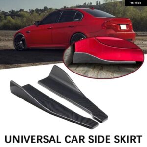 汎用 カー フロントリア バンパー ストリップリップスポイラー ディフ??ューザースプリッタースクラッチ プロテクター 長さ48CM アウディ BMW ホンダ