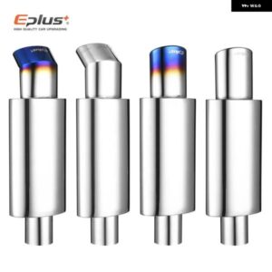 車用マフラーテール 汎用 オーバル ステンレス 51 57 63MM ブルー シルバー 排気 システム マフラー スポーツカー サウンド