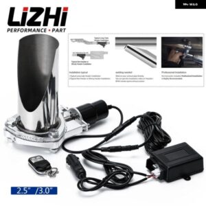 2.5インチ/3インチカットアウト ステンレス 製排気カットアウトヘッダーカット パイプ 電動 バルブ 排気チップマフラーキット