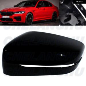 BMW G30 530I 540I 520D F90 M5 2016 - 19 左側 ブラック塗装 ミラー カバー キャップ ハウジング ウィンカーホール付き